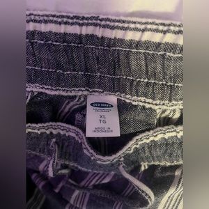 Old navy blue and white stripped pants